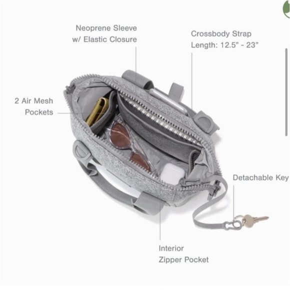 DAGNE DOVER Landon Carryall Tote XS Crossbody Bag in Dune - Picture 2 of 9